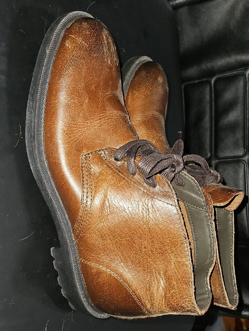 Frye and Co. Men's Flat Heel Chukka Lace-Up Boots Distressed Brown Size 11